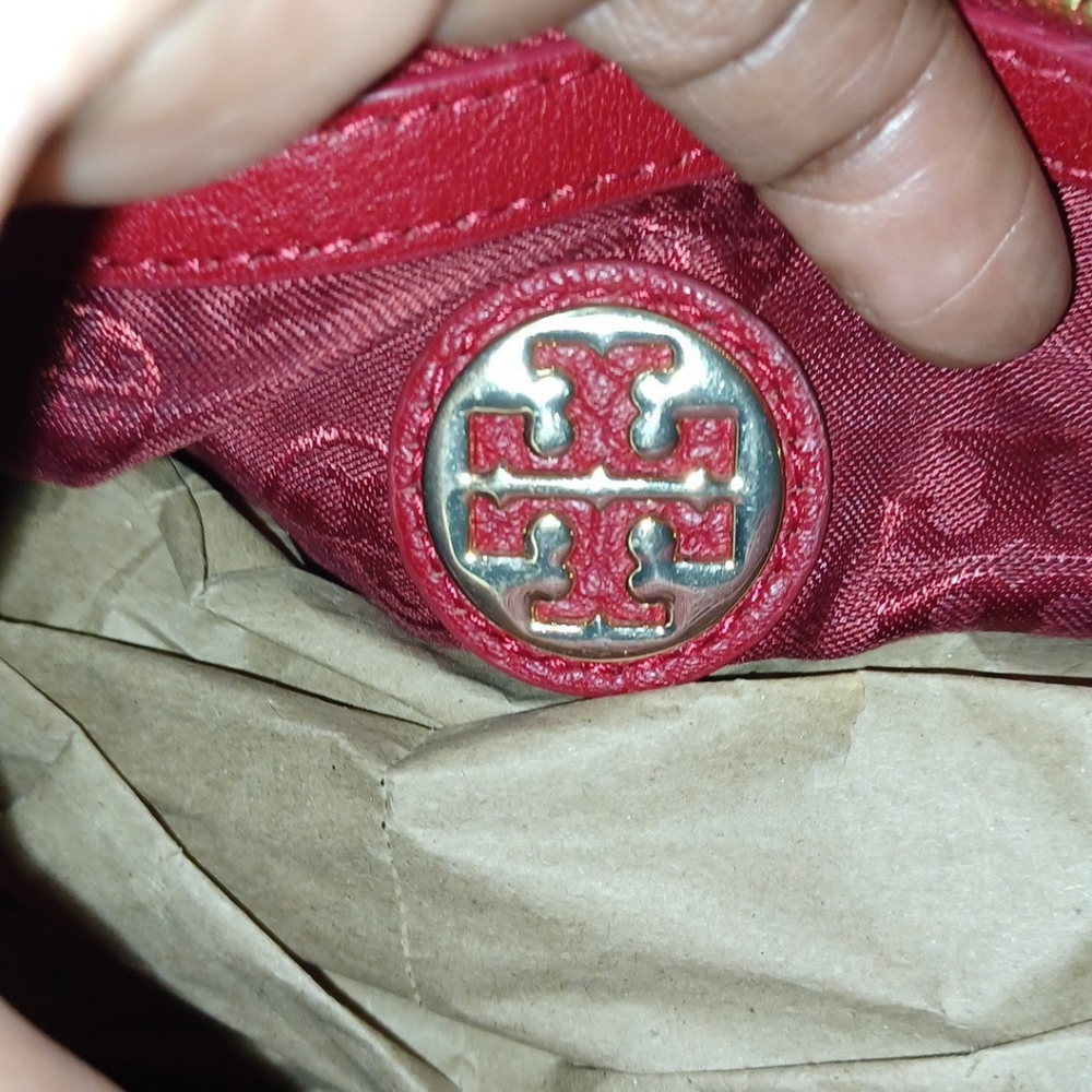 Tory Burch Cherry Red Chain Shoulder Bag/crossbody - Picture 6 of 8